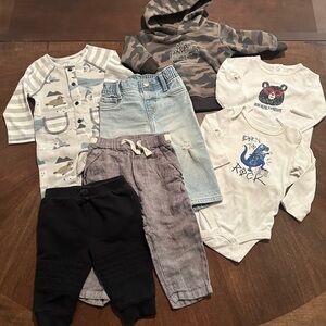 Zara Kids Clothing Set - Camouflage, Denim, and Graphic Prints